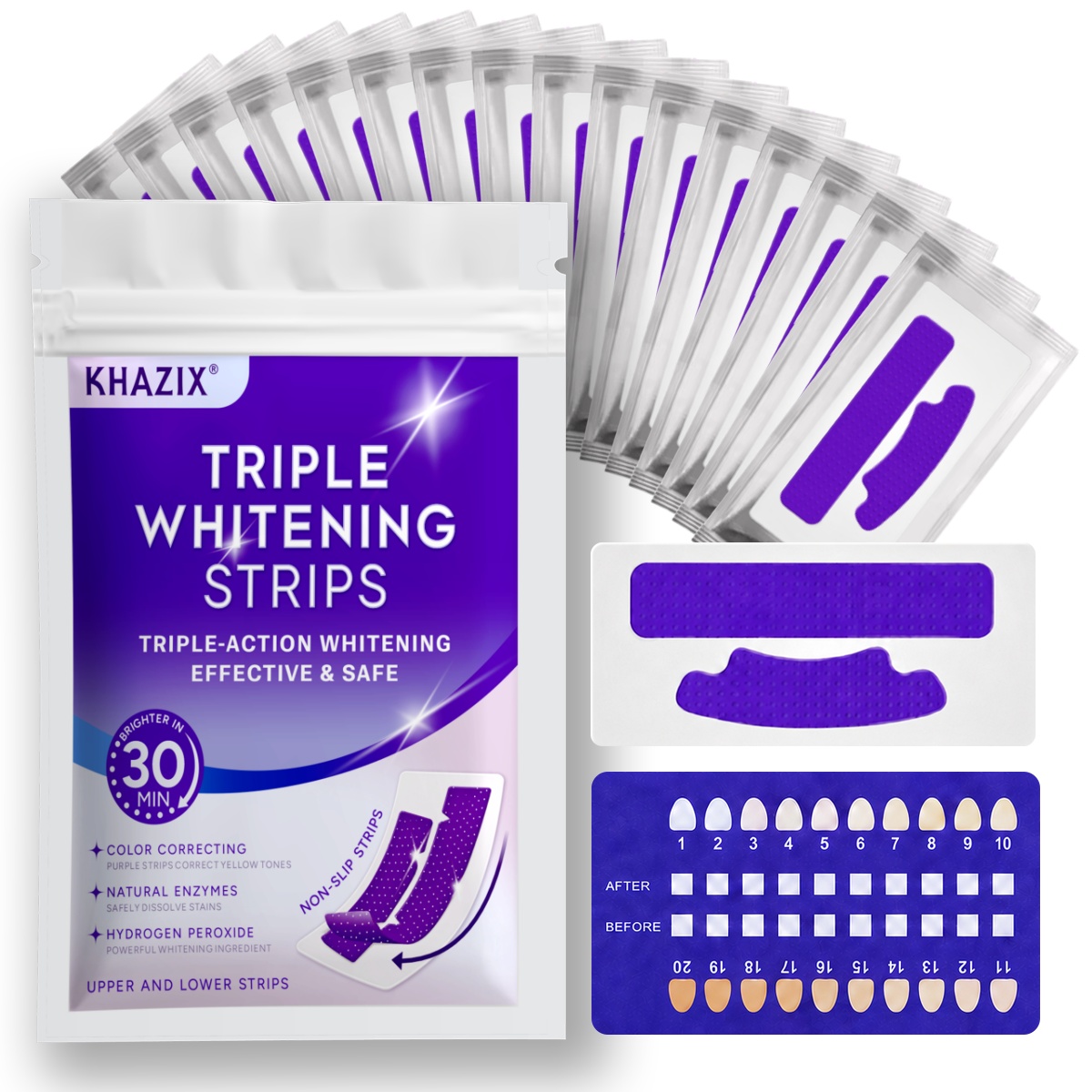 Teeth Whitening Kit - 7pcs Dental Care Strips Oral Hygiene